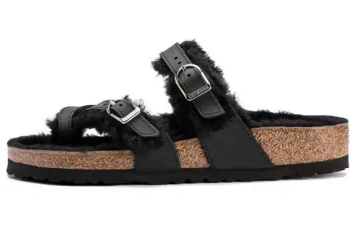 Birkenstock Abrasion Resistant Slip Resistant Flip Flops Women's Black Narrow