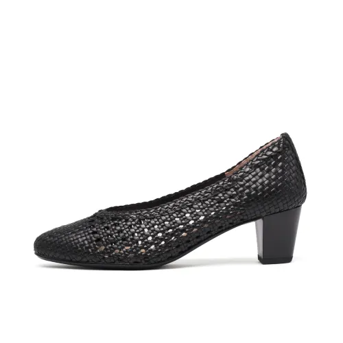 Chrisdien Deny Cow Leather Chunky Heel High Heels Women's