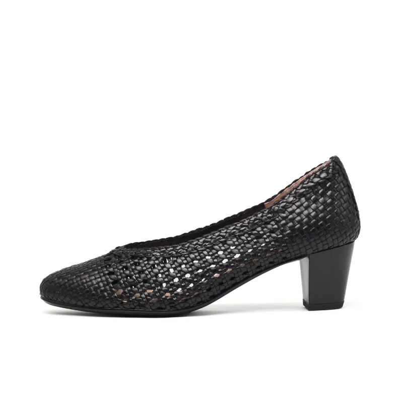 Chrisdien Deny Cow Leather Chunky Heel High Heels Women's