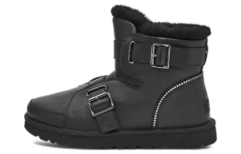 UGG Mini Buckle Short Boots 'Black' Women's