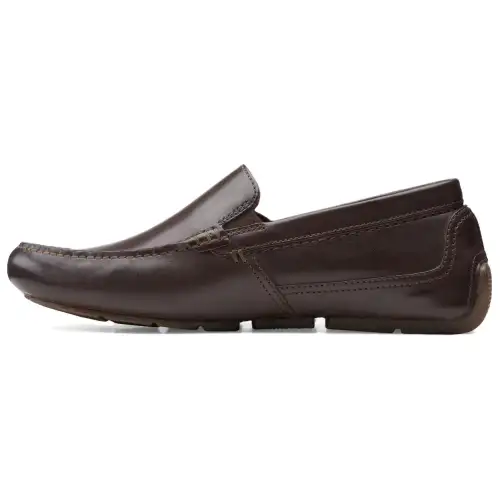 Clarks Leather Casual Shoes Men's Dark Brown