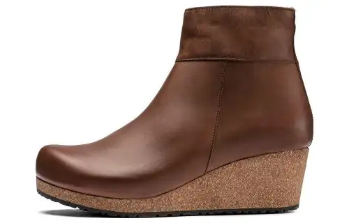 Birkenstock Leather Ankle Boots Women's Light Brown Narrow
