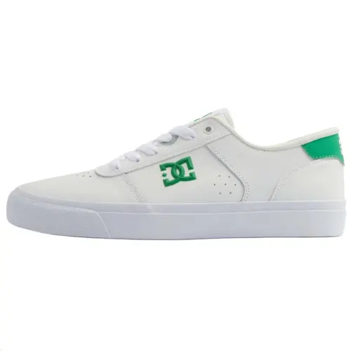 DC Shoes Cow Leather Low top Skateboard Shoes Men's White Green