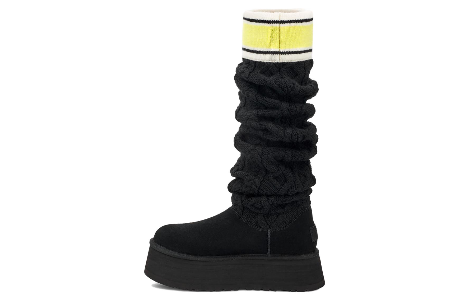 Женские сапоги UGG Letter Tall (черные)
