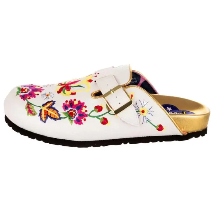 IRREGULAR CHOICE Closed Toe Slippers Women's White