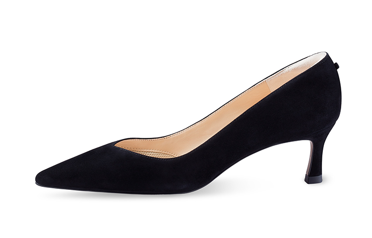 7or9 Dark Tea Suede Slim Heel High Heels 5CM Women's Black