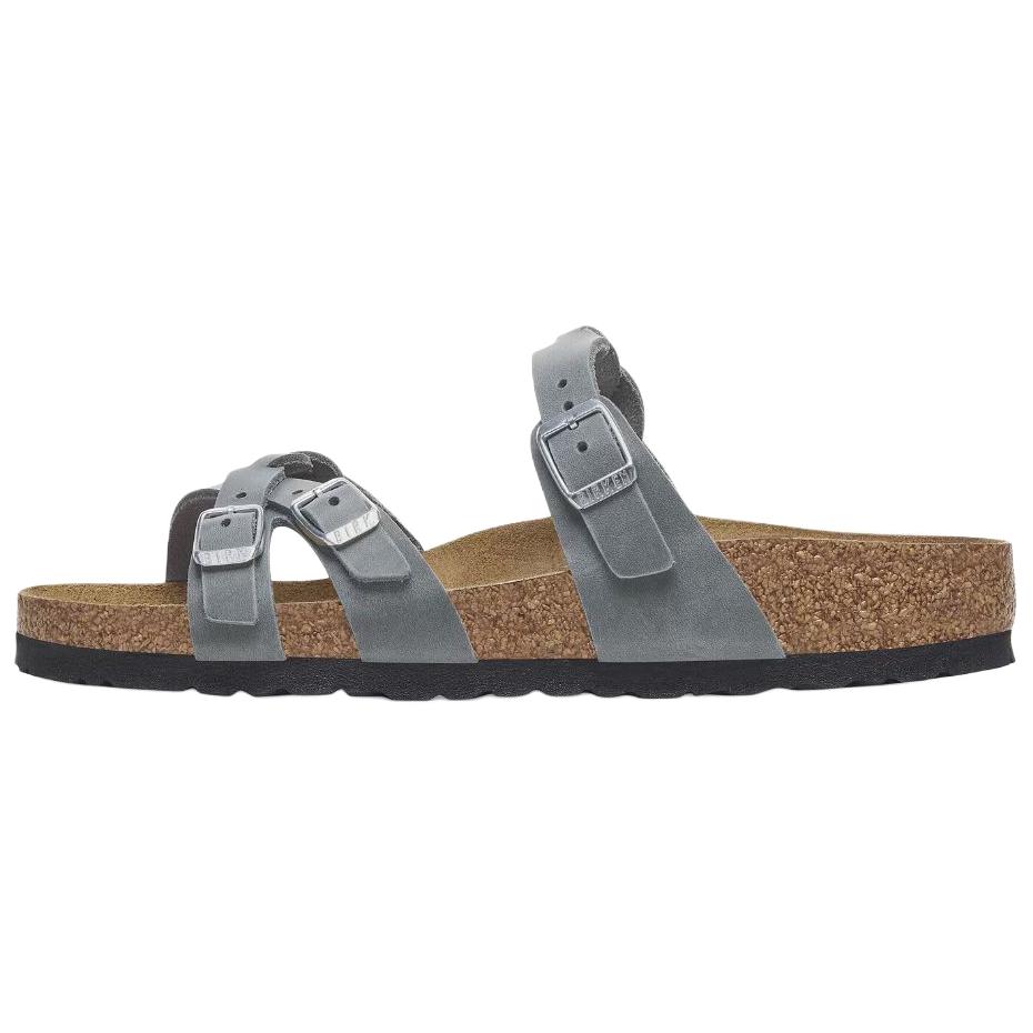 Женские шлепанцы Birkenstock Franca Braided (серые)