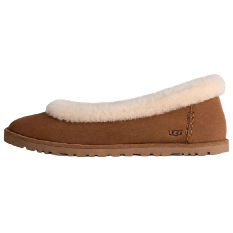 Женские лоферы UGG (каштановые)