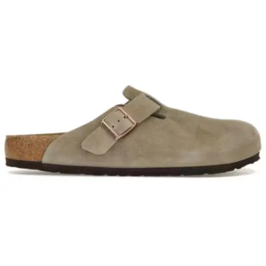 Birkenstock Boston Soft Footbed Suede Taupe