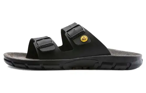 Birkenstock PVC Chemical Fiber Comfortable And Breathable Slide Slippers Unisex Black