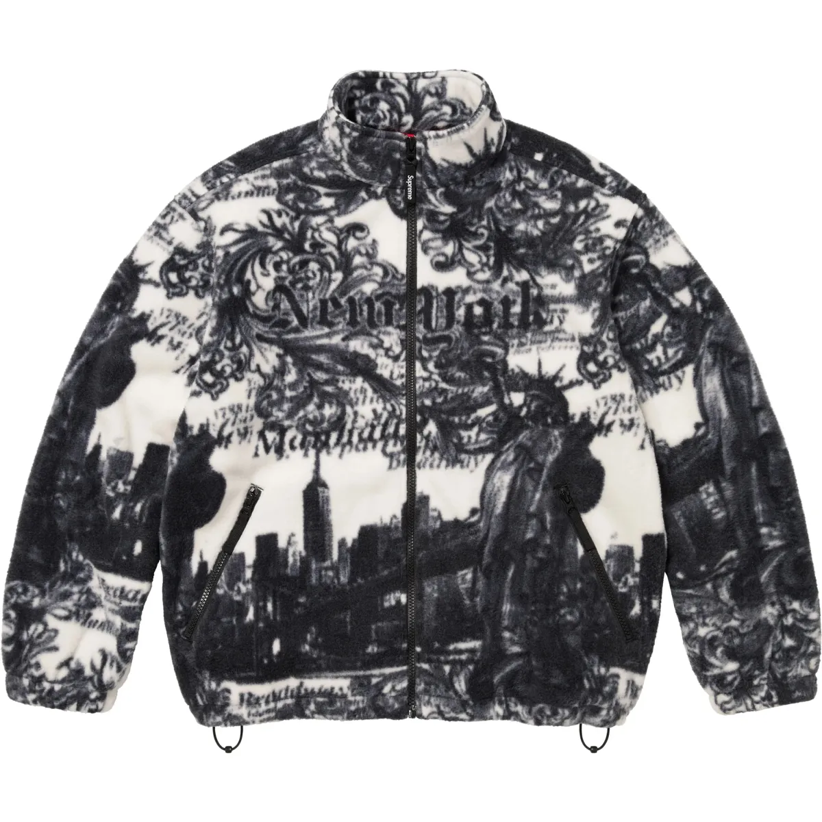 Supreme New York printed fleece jacket