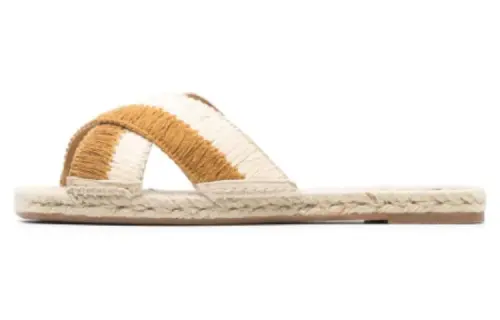 Castañer Leather Slide Slippers Women's White