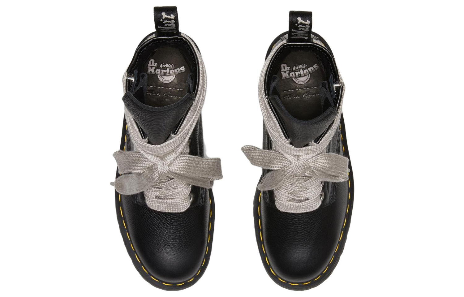 1460 Rick Owens x 1460 Dr.Martens Quad Platform Leather Boot 'Black Lunar'