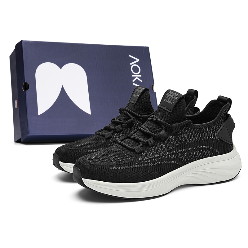 AOKANG Fabric Cushioning Abrasion Resistant Breathable Slip Resistant Low top Casual Running Shoes Men’s