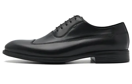 PEDRO Dress Shoes Men's Low Top Black/Dark Umber