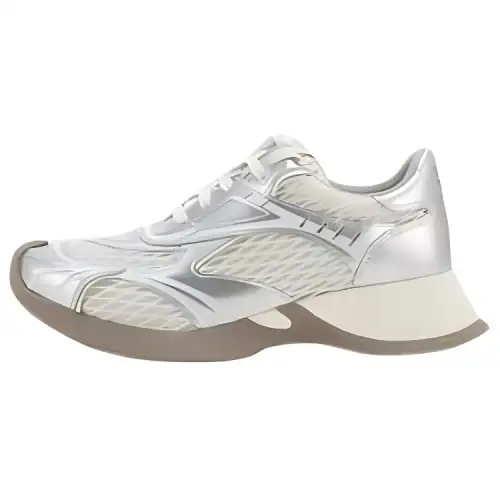 Teenie Weenie Synthetic Leather Breathable Low top Casual Shoes Women's Beige Silver