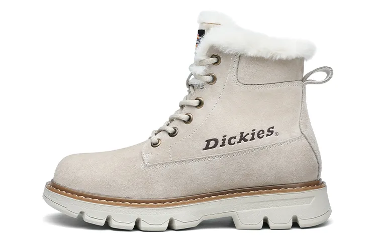 Dickies Fleece Lined Thermal Comfortable Combat Boots Women's Beige