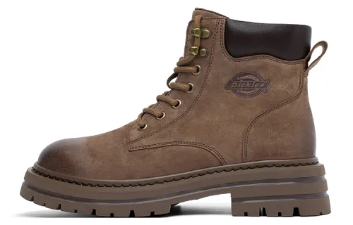 Dickies Leather Crew Combat Boots Women's Coffee