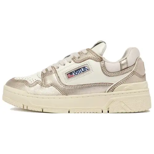 AUTRY Leather Low top Skateboard Shoes Women's Platinum