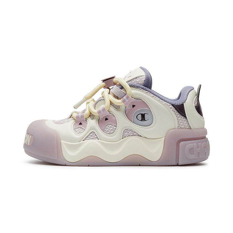 Женские кеды Champion Champion Puffy Donut C-Logo / (молоко белый/фиолетовый)