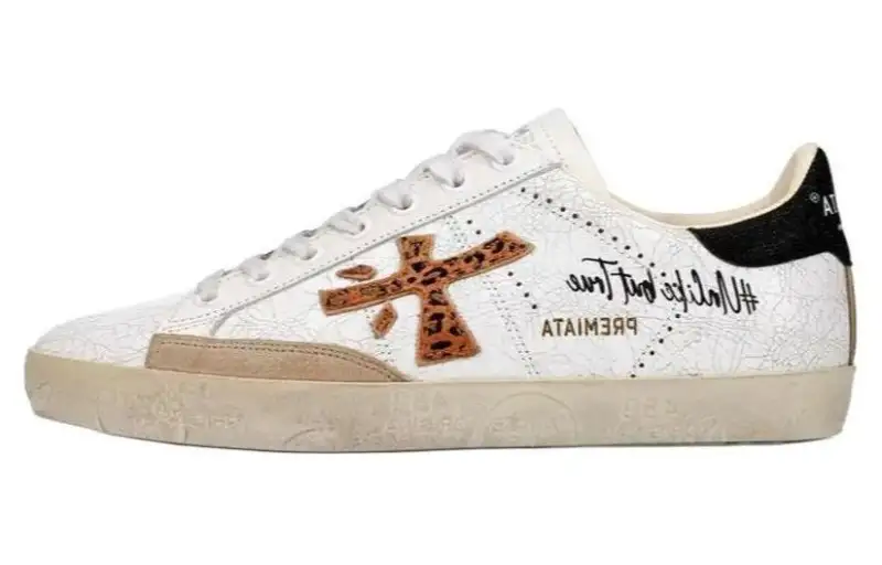 PREMIATA Steven Leather Skateboard Shoes Women's Beige