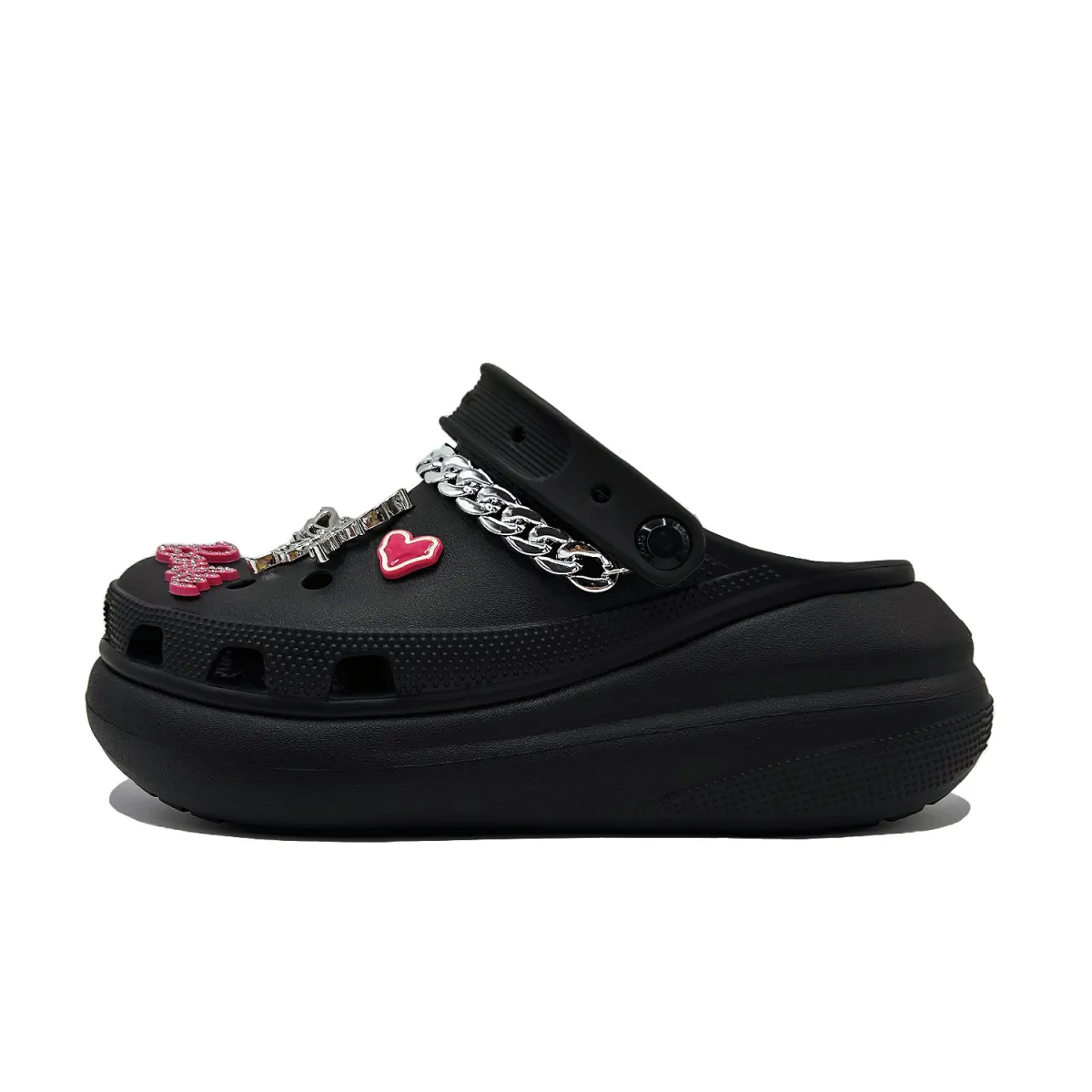 Crocs Classic Quiet Clog Plaid Bowknot EVA Clogs Women's Black