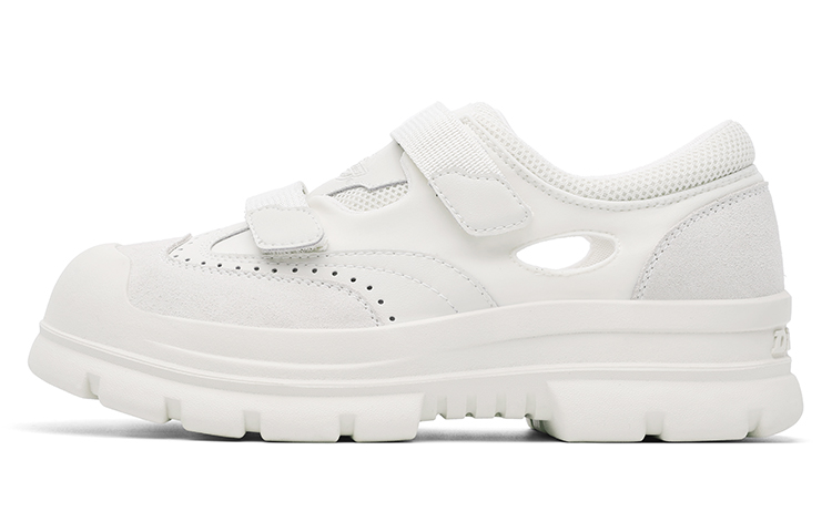 Dickies Patchwork Collection, Fashion Minimalist Style, Thick Soled Design Skateboard Shoes Women's Beige
