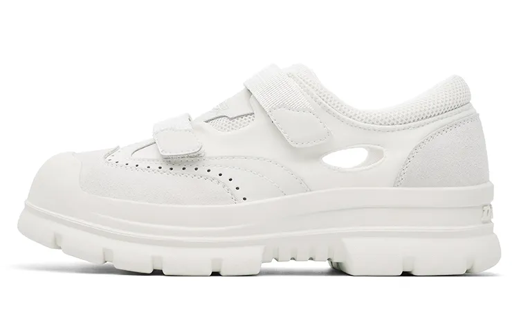 Dickies Patchwork Collection, Fashion Minimalist Style, Thick Soled Design Skateboard Shoes Women's Beige