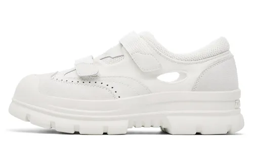 Dickies Patchwork Collection, Fashion Minimalist Style, Thick Soled Design Skateboard Shoes Women's Beige