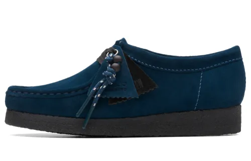 Clarks Originals WALLABEE Low top Casual Shoes Women's Blue