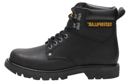 CAT Leather Short Outdoor Boots Men's Black