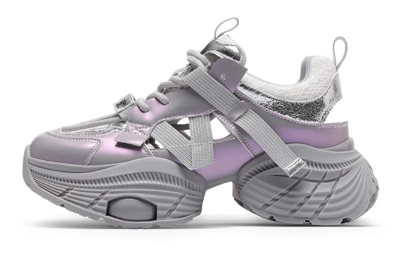C°BANNER Chunky Sneakers Women's Low Top Purple