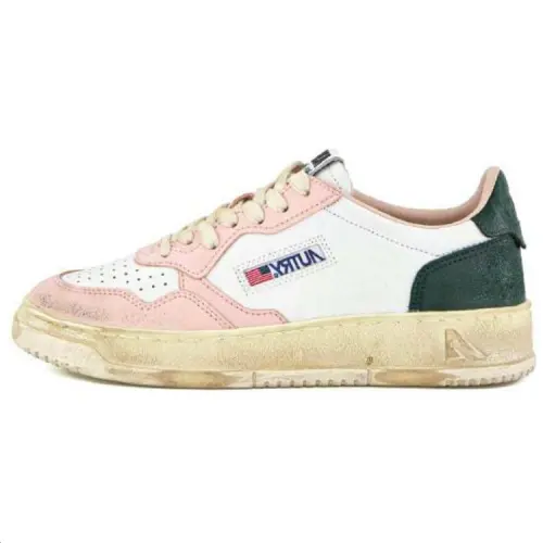AUTRY Leather Abrasion Resistant Low top Skateboard Shoes Men's Pink