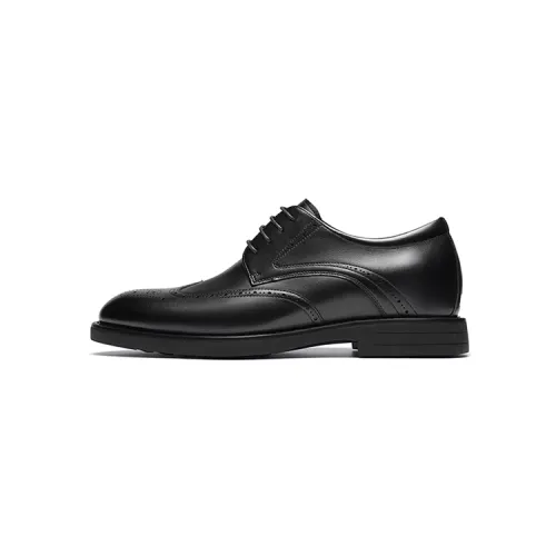 Red Dragonfly first layer cowhide Bullock business British retro derby formal leather shoes men's style