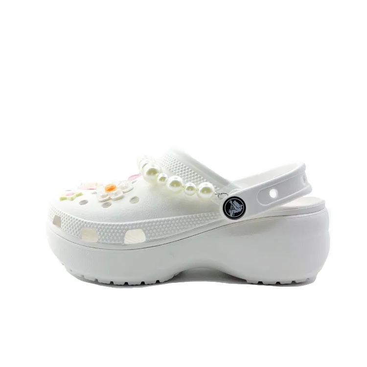 Crocs Classic Platform Clog EVA Clogs Unisex White