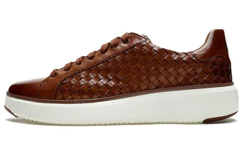 COLE HAAN Cow Leather Low top Skateboard Shoes Men's Brown