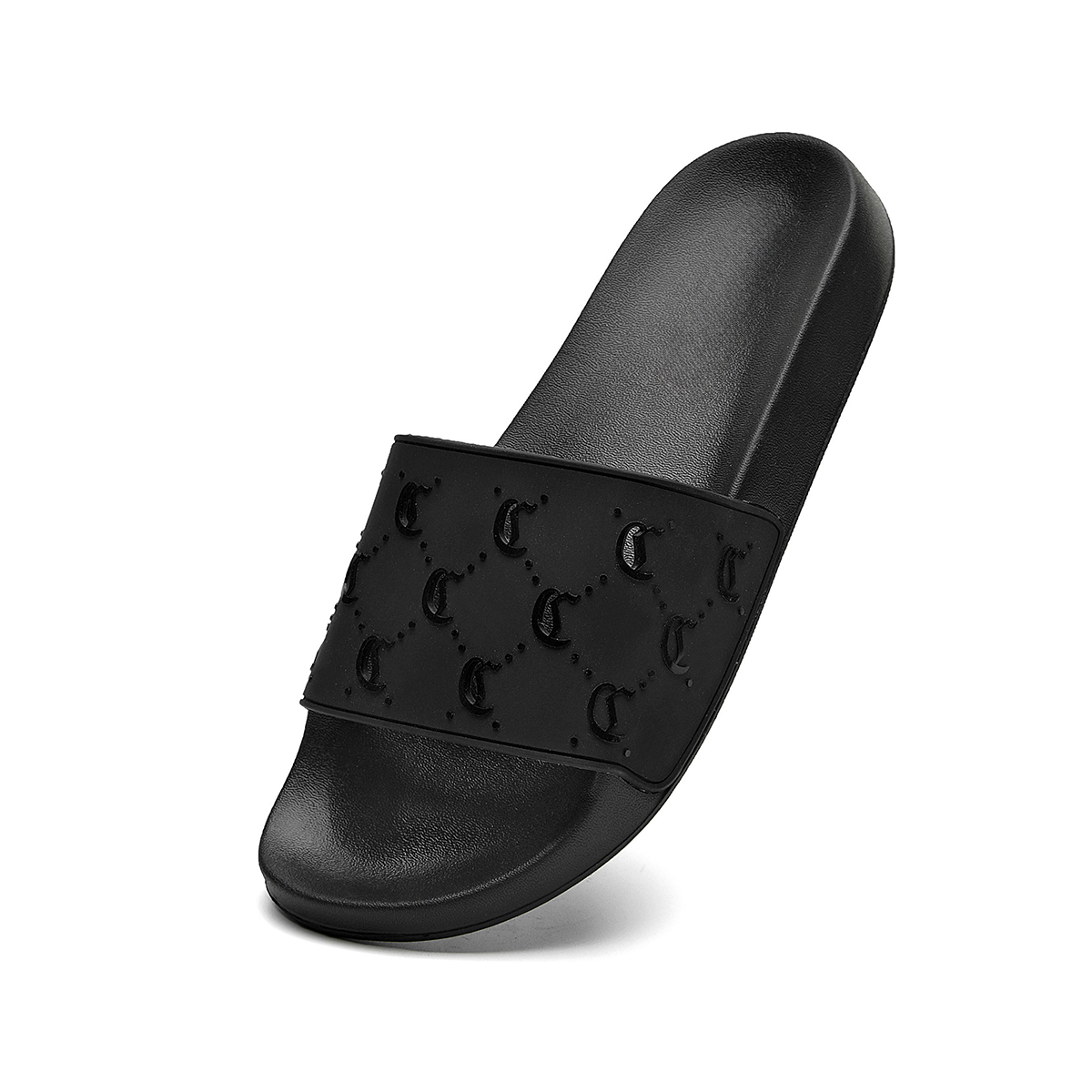Cabbeen Totem Slide Slippers Men's Black White Fashion Versatile