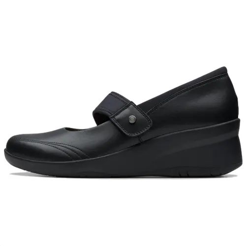 Clarks Leather Women's Casual Shoes Women's Black