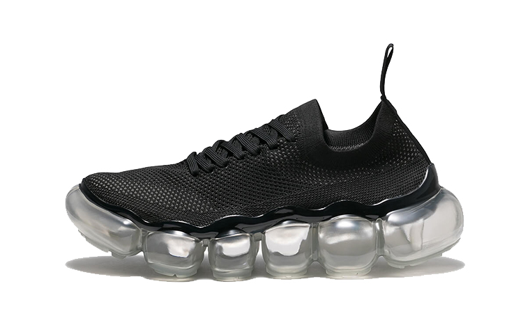 Grounds Platform Athletic Shoes Unisex Black Gray