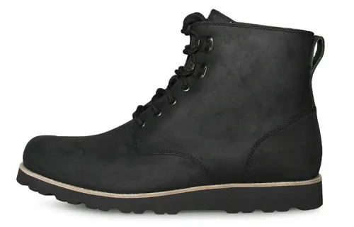 UGG Rtter Fashion Short Mid Calf Combat Boots Men's Black