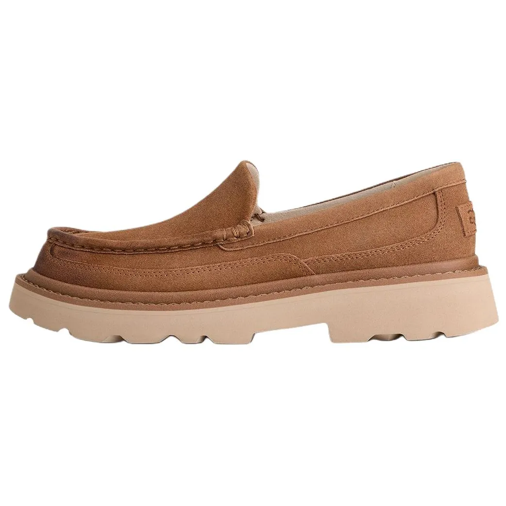 UGG Ascot Cow Split Leather Loafers Men's Chestnut