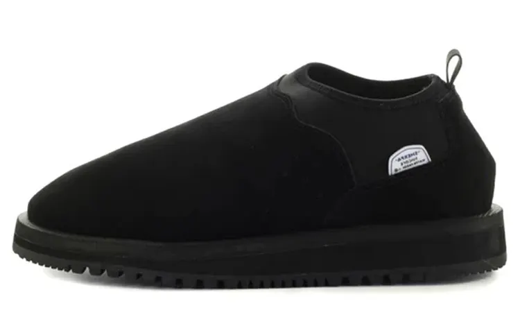 Suicoke Suede Flat Shoes Women's Black