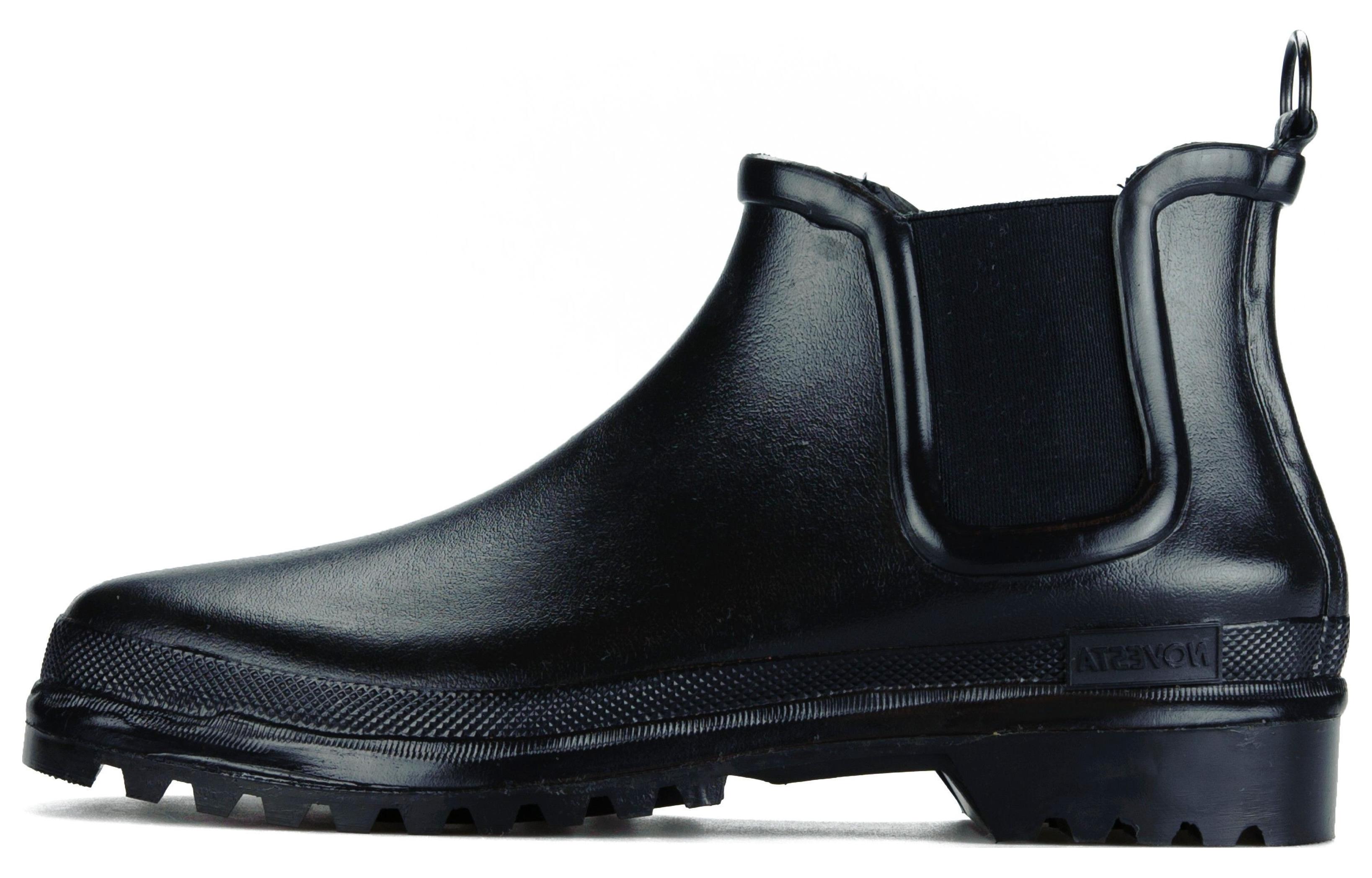 Novesta Rubber Short Chelsea Boots Unisex Organic Black