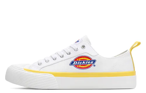 Dickies Canvas Shoes Unisex Low Top White Yellow