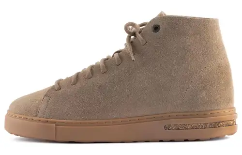 Birkenstock Suede High top Skateboard Shoes Unisex Taupe Regular