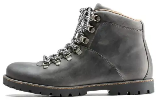 Birkenstock Nubuck Combat Boots Unisex Dark Gray