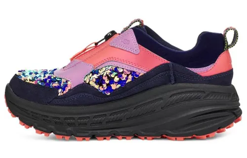 UGG CA805 Zip Stellar Sequin Low top Running Shoes Women's Black Pink