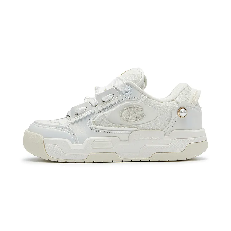 Champion Low top Skateboard Shoes Women's Pearl White/Milk White