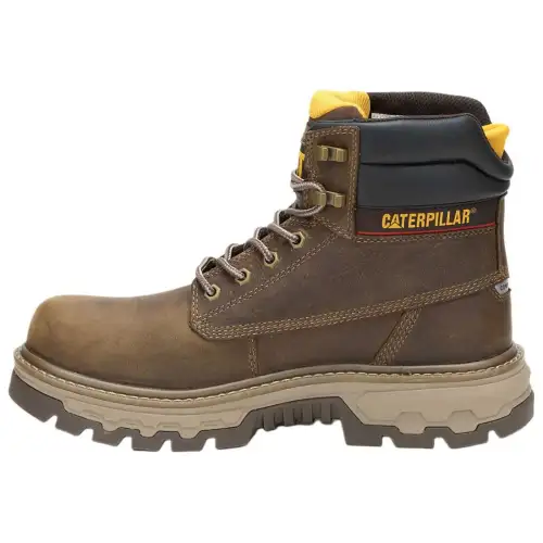 CAT Leather Short Outdoor Boots Men's Brown