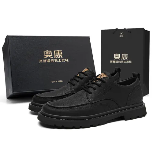AOKANG fashionable business casual trend versatile wedding formal leather shoes men exclusive gift box